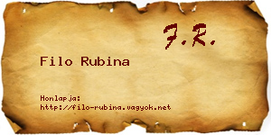 Filo Rubina névjegykártya